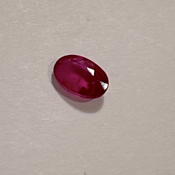 Red 1/2 Carat Oval Ruby (Loose) Gemstone - Picture 8 of 9